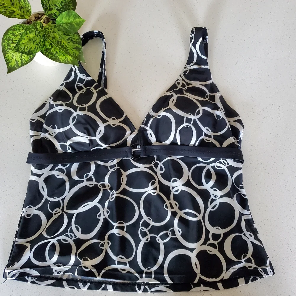 Black and white tankini set - Picture 11 of 14